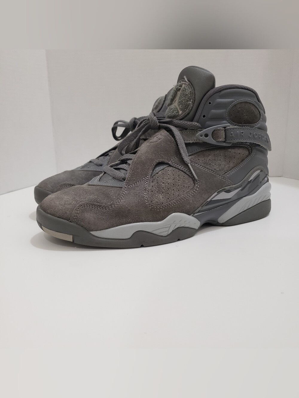 Nike Air Jordan 8 Retro Cool Grey 2017 M Size 10 305381-014 Suede AJ8 Kept Well
